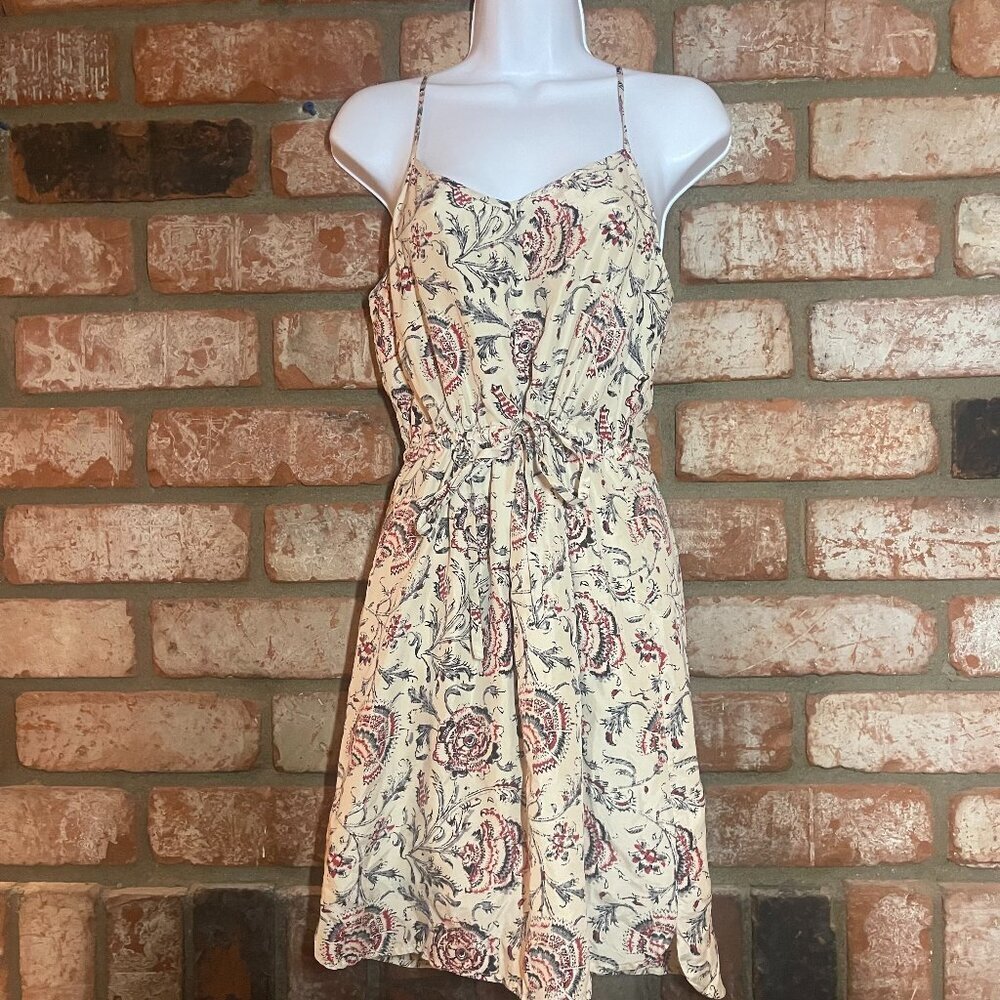 Madewell Silk Floral Cami Dress Size 2 Tie Waist Pockets